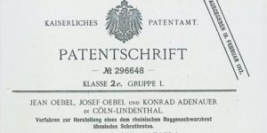 Bild vom Patent des Adenauer-Brotes